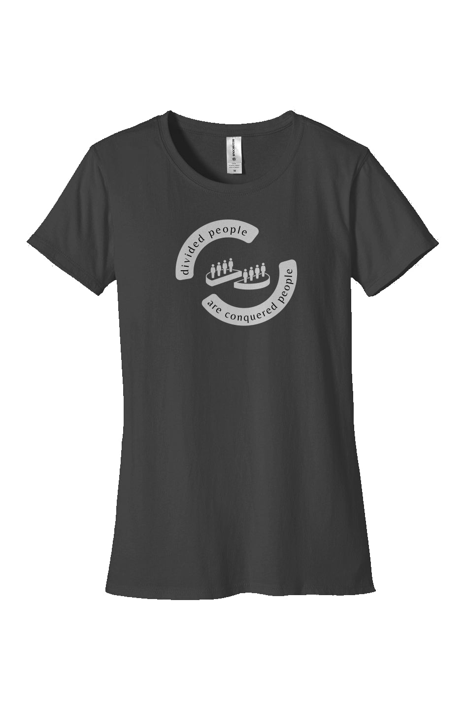 Womens Organic Cotton T Shirt: Divided We Fall